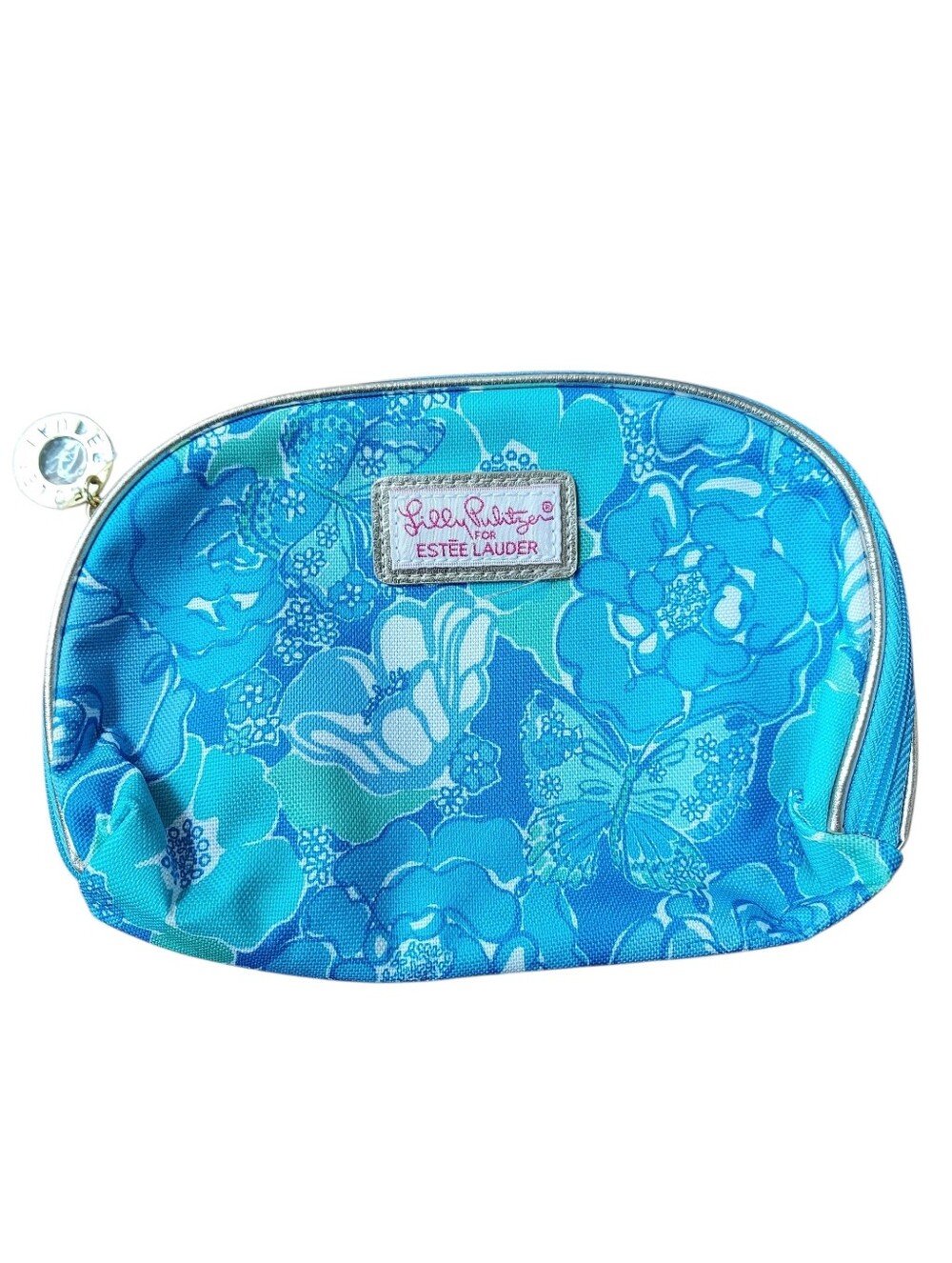 Lilly Pulitzer Estee Lauder Blue Cosmetic Bag